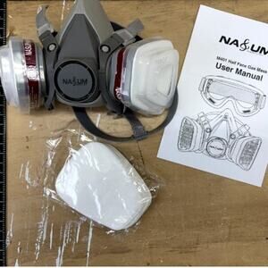 NA&UM M401 Half Face Gas Mask Respirator Safety Kit W/ Extra Filters NEW
